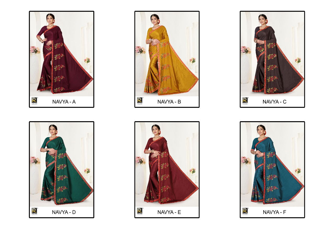 Ronisha Navya New Exclusive Wear Crepe Silk Designer Saree Collection